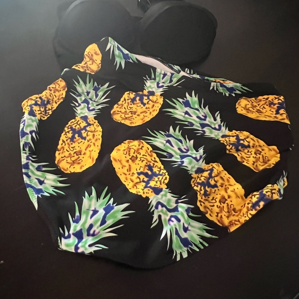 Black Pineapple Print Bikini Set - Picture 5 of 6